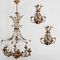 Crystal Glass & Gilt Brass 6-Light Chandelier attributed to Palwa, 1960s, Image 14