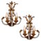 Crystal Glass & Gilt Brass Wall Lights attributed to Palwa, 1960s, Set of 2, Image 1