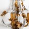 Crystal Glass & Gilt Brass Wall Lights attributed to Palwa, 1960s, Set of 2 3