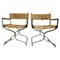 Chrome Chairs with Faux Fur Upholstery attributed to Arrmet, Italy, 1970s, Set of 2 1