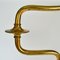 Italian Swing Arm Floor Lamp in Brass with Original Black Shade, 1950s, Image 14