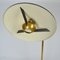 Italian Swing Arm Floor Lamp in Brass with Original Black Shade, 1950s, Image 10