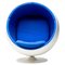 Sedia girevole blu di Eero Aarnio, anni '80, Immagine 1