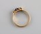 Scandinavian Ring in 14 Carat Gold with 3 Stones 5