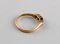 Scandinavian Ring in 14 Carat Gold with 3 Stones 2