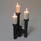 Large Brutalist Scandinavian Metal Candleholder, 1972 3