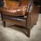 Vintage Dark Brown Leather Armchairs, Set of 2 5