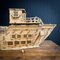 Folk Art Scale Model Ship or Boat in Matchsticks 3