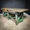 Industrial Green Wooden Workbench 22