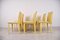 Gelbe Esszimmerstühle aus Leder von Arper, Italien, 1980er, 6er Set 5