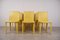 Gelbe Esszimmerstühle aus Leder von Arper, Italien, 1980er, 6er Set 2