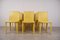 Yellow Leather Dining Chairs from Arper, Italy, 1980s, Set of 6 2