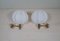 Brass Wall Lights with Cotton Shades from Bergboms, Sweden, 1960s, Set of 2 10