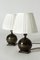 Scandinavian Modern Bronze Table Lamps from GAB, 1930s, Set of 2 3
