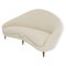 Mid-Century Beige Buclé Organic Curved Sofa, Italy, 1950s, Image 1