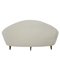 Mid-Century Beige Buclé Organic Curved Sofa, Italy, 1950s 3