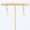 18 Karat Cultured Pearl Yellow Gold Dangle Earrings, Set of 2, Image 6