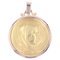 Französische Jungfrau Maria Medaille aus 18 Karat Rosé- und Gelbgold, 1960er 1