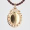 18 Karat French Ruby Cultured PearlRose Gold Locket Pendant, 1960s, Image 9