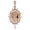 18 Karat 19th Century French Fine Pearl Rose Gold Brooch Pendant 1