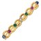 19th Century French Twisted Gemstone Barrette Brooch, Image 1