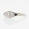 18 Karat Art Deco French Diamonds White Gold Thin Ring, 1920s 3