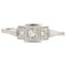 18 Karat Art Deco French Diamonds White Gold Thin Ring, 1920s 1