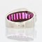 French Calibrated Synthetic Rubies Silver Tank Ring, 1940s 6