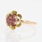 18 Karat 20th Century Garnet Yellow Gold Flower Ring, 1890s 3