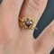 18 Karat 20th Century Garnet Yellow Gold Flower Ring, 1890s 5