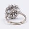 Vintage 18k White Gold Rose Cut Diamond Patch Ring, 1930s, Image 4