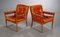 Mid-Century Swedish Cognac Leather Lounge Chairs by Gote Mobler, Image 4