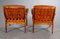 Mid-Century Swedish Cognac Leather Lounge Chairs by Gote Mobler 3
