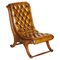 Antique Chesterfield Chair in Brown Leather, 1900, Image 1