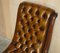 Antique Chesterfield Chair in Brown Leather, 1900, Image 4