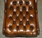 Antique Chesterfield Chair in Brown Leather, 1900 11