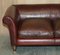 Vintage Art Deco Sofa in Hand-Dyed Brown Leather, Image 3