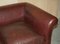 Vintage Art Deco Sofa in Hand-Dyed Brown Leather 16