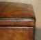 Large Leather in Hand-Dyed Brown Ottoman by George Smith 6