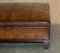 Large Leather in Hand-Dyed Brown Ottoman by George Smith 4