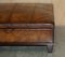 Large Leather in Hand-Dyed Brown Ottoman by George Smith, Image 4