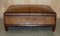 Large Leather in Hand-Dyed Brown Ottoman by George Smith, Image 13