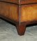 Large Leather in Hand-Dyed Brown Ottoman by George Smith 8