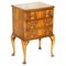 Bedside Table in Burr Yew Wood, 1940s, Image 1