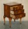 Bedside Table in Burr Yew Wood, 1940s 17