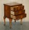 Bedside Table in Burr Yew Wood, 1940s, Image 17