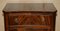 Vintage Tische aus geflammtem Hartholz mit Bogenfront, 2er Set 4
