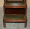 Vintage Hardwood and Green Leather Metamorphic Library Steps 17