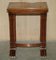 Vintage Chippendale Style Nesting Tables in Burr Walnut, Set of 3 6