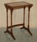 Vintage Chippendale Style Nesting Tables in Burr Walnut, Set of 3, Image 16